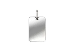 placa rectangular de plata