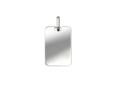 placa rectangular de plata