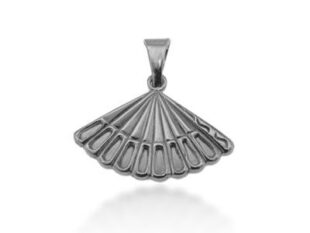 Colgante abanico pequeño plata
