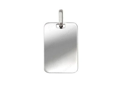Placa de plata rectangular
