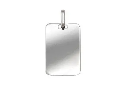 Placa de plata rectangular