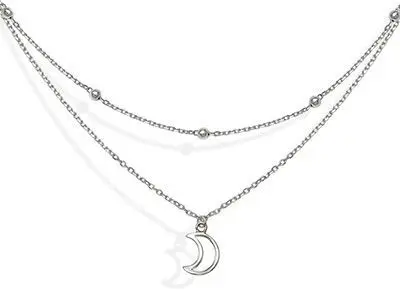 Gargantilla plata luna bolas