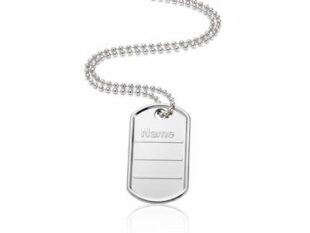 Cadena plata colgante militar