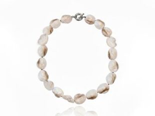 Gargantilla piedras nácar plata