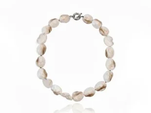 Gargantilla piedras nácar plata