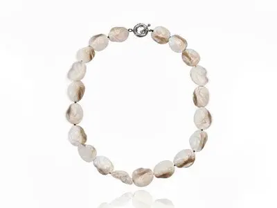 Gargantilla piedras nácar plata