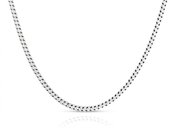 Cadena plata barbada 50cm