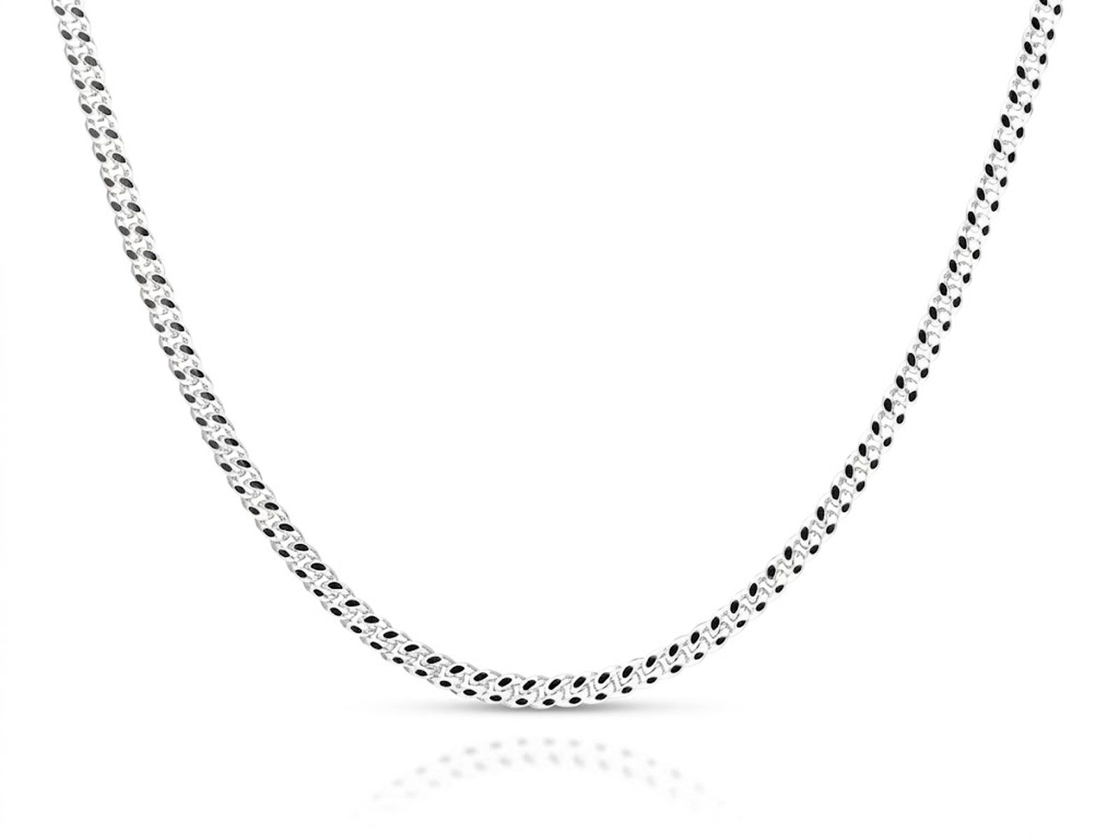 Cadena plata barbada 50cm