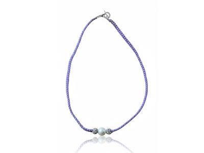 Gargantilla macramé perla Swarovski