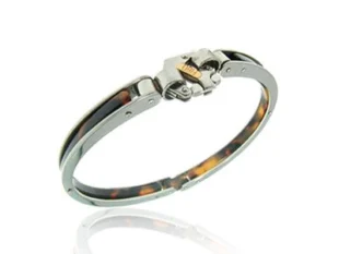 Brazalete acero y carey
