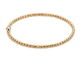 Pulsera elástica bolas doradas