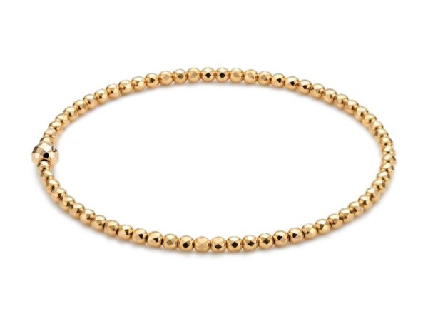 Pulsera elástica bolas doradas