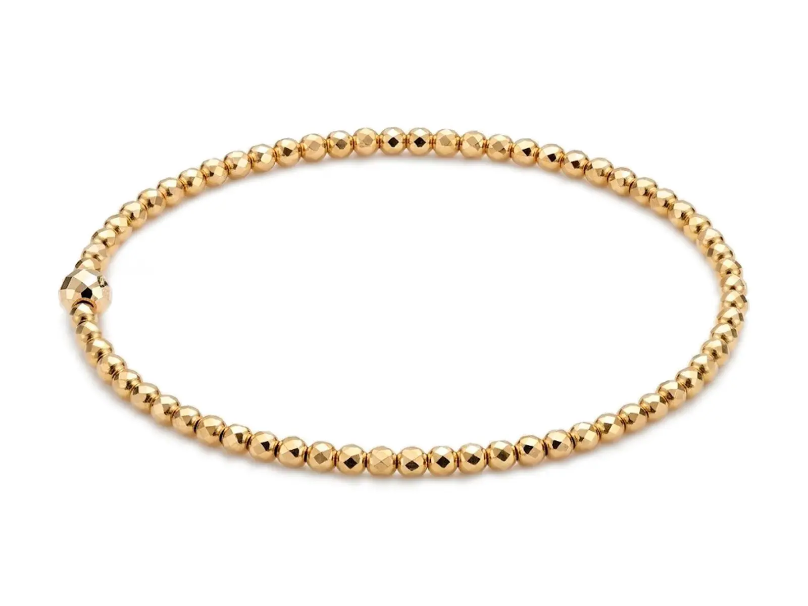Pulsera elástica bolas doradas