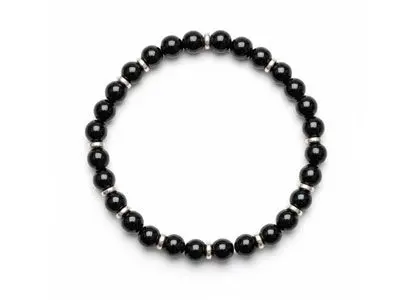 Pulsera elástica ónix hematites