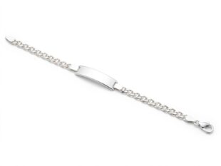 Pulsera identidad plata ancla