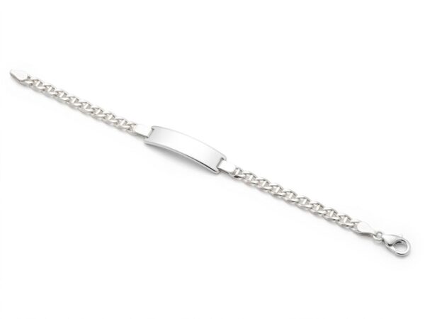 Pulsera identidad plata ancla