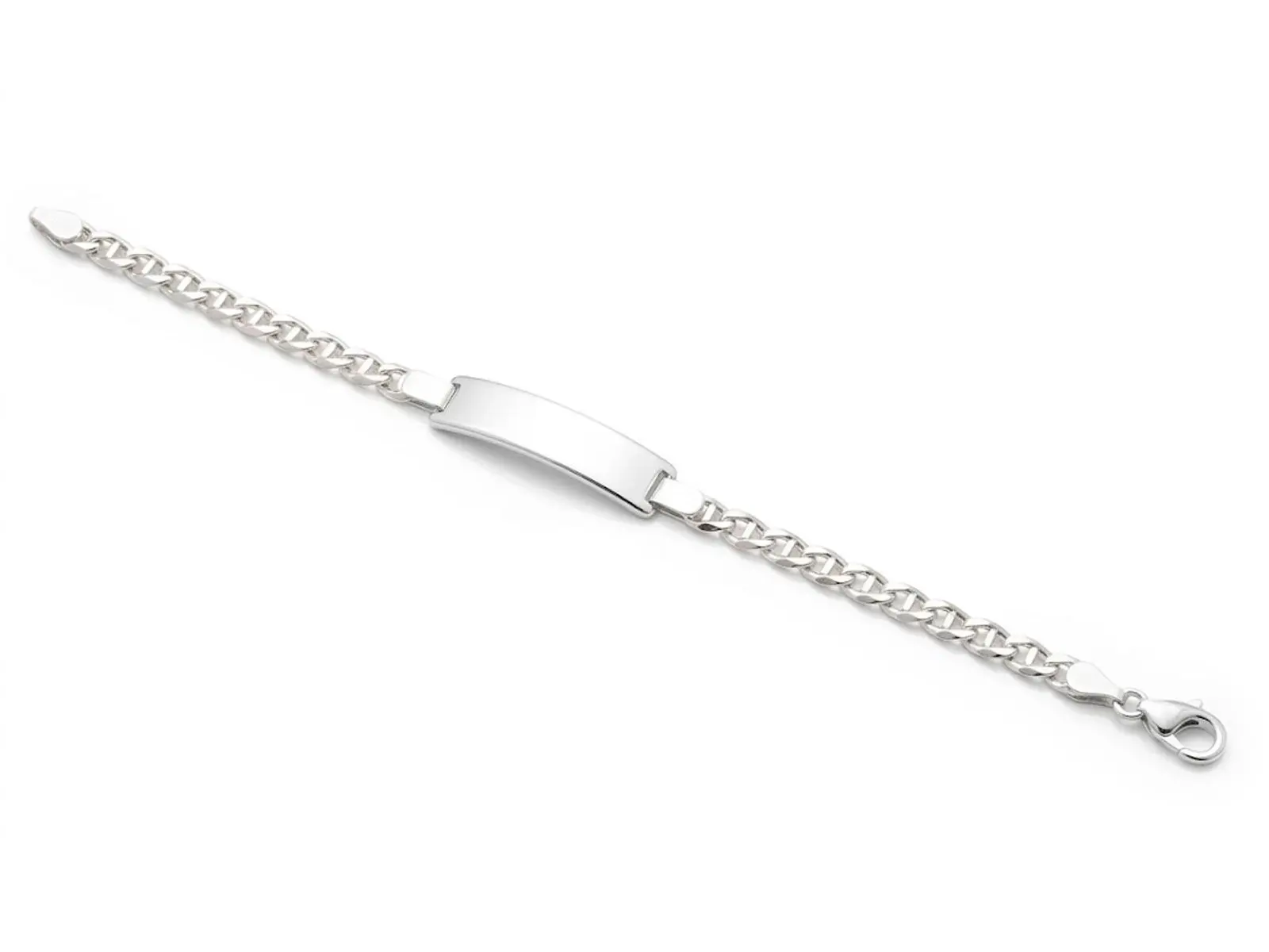 Pulsera identidad plata ancla