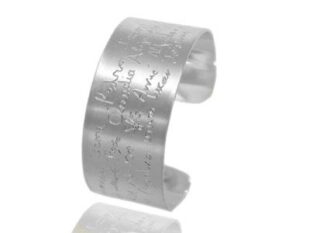 Brazalete plata personalizado firmas