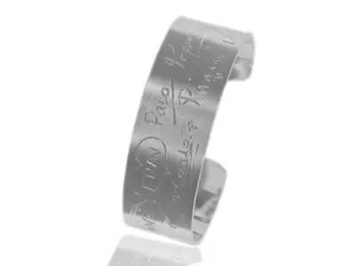 Brazalete estrecho plata firmas