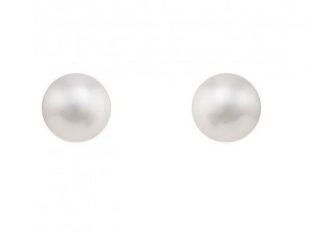 Pendientes oro perla 7mm