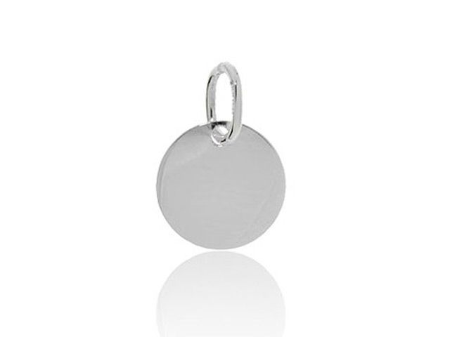 placa plata redonda 14mm