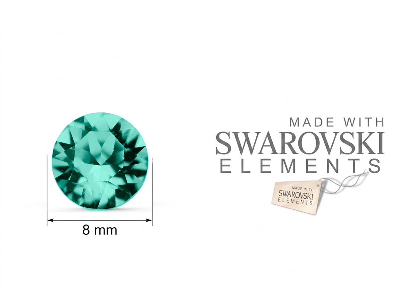 Pendientes de plata con cristal de Swarovski color esmeralda