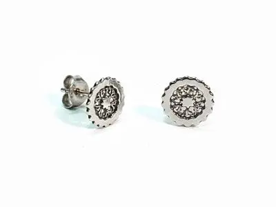 Pendientes plata redonda plancha