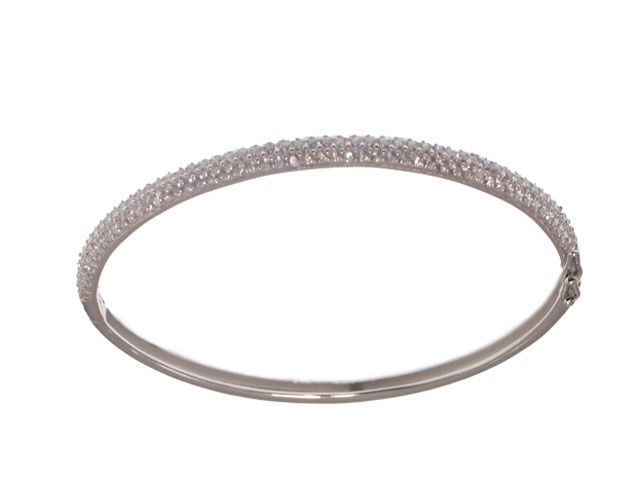 Pulsera media caña circonitas