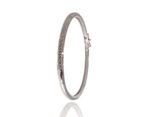Pulsera media caña circonitas