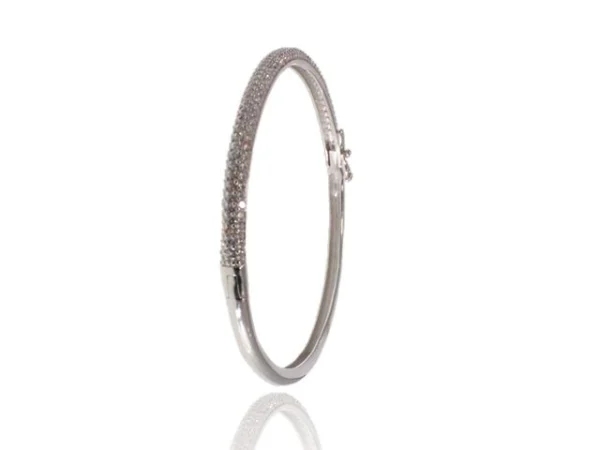 Pulsera media caña circonitas