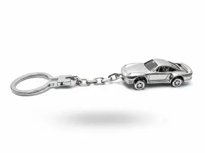 llavero plata artesanal Porsche