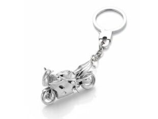 llavero plata moto carreras