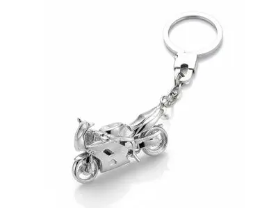 llavero plata moto carreras