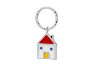 llavero de plata casa esmalte