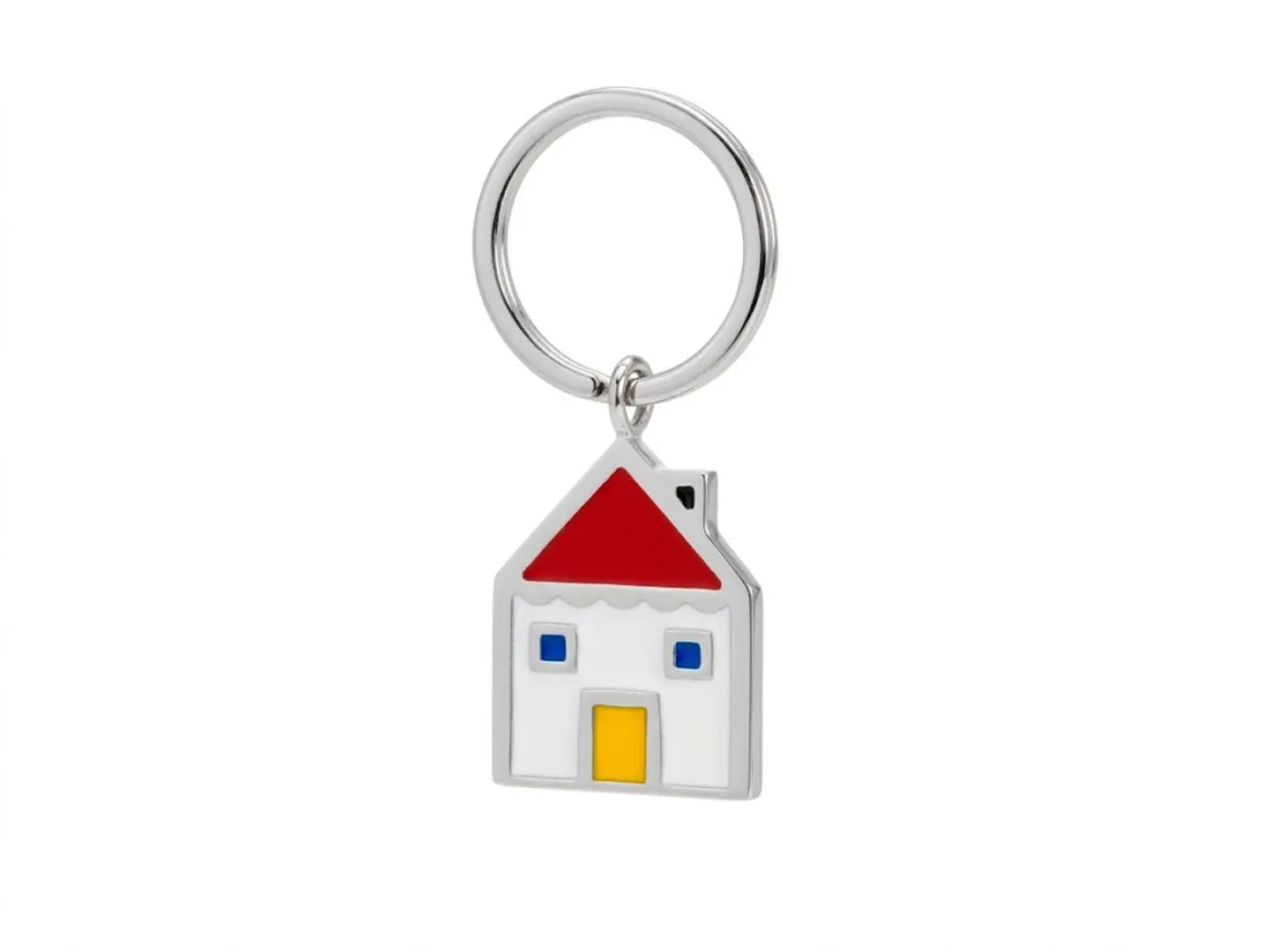 llavero de plata casa esmalte
