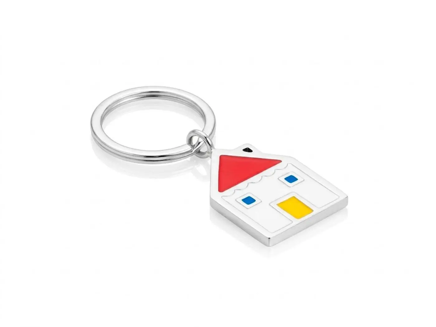 Llavero de plata de ley con esmaltes colección Atika motivo casa
