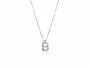 Collar letra B plata