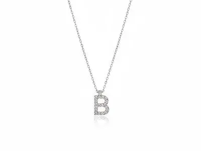 Collar letra B plata