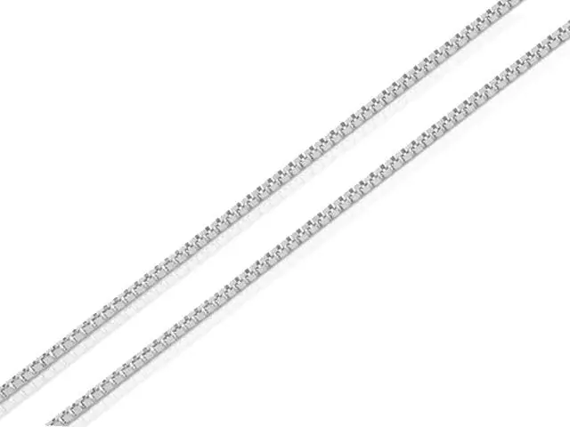 Cadena de oro blanco de ley Veneciana de 45 cm de larga - Imagen 2