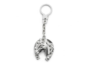 Llavero plata herradura caballo
