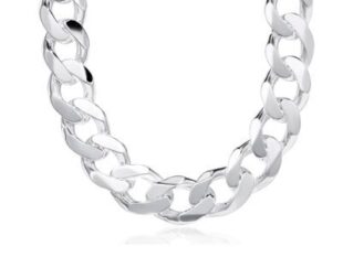 cadena plata hombre gruesa
