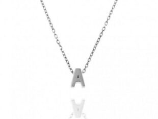 cadena colgante plata letra