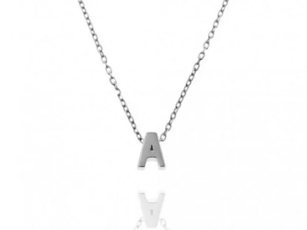 cadena colgante plata letra