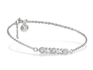 Pulsera plata besos abrazos