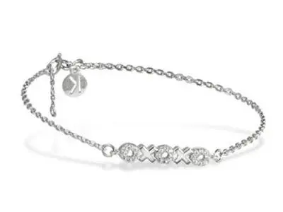 Pulsera plata besos abrazos