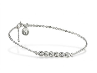 Pulsera plata centro circonitas