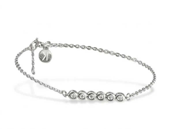 Pulsera plata centro circonitas