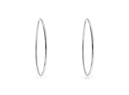 Pendientes de plata aros grandes de 50 mm de diámetro