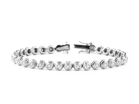 Pulsera plata riviere chatones