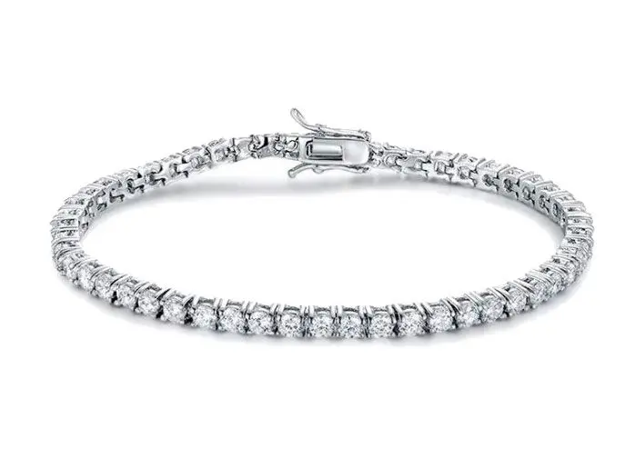 Pulsera plata riviere circonitas